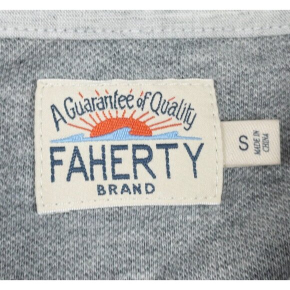 Faherty Thompson Pique Button Down Shirt Men's Small Gray Long Sleeve MXF2207 - Picture 3 of 13